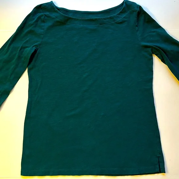LOFT Teal Long Sleeve Blouse - Picture 3 of 11
